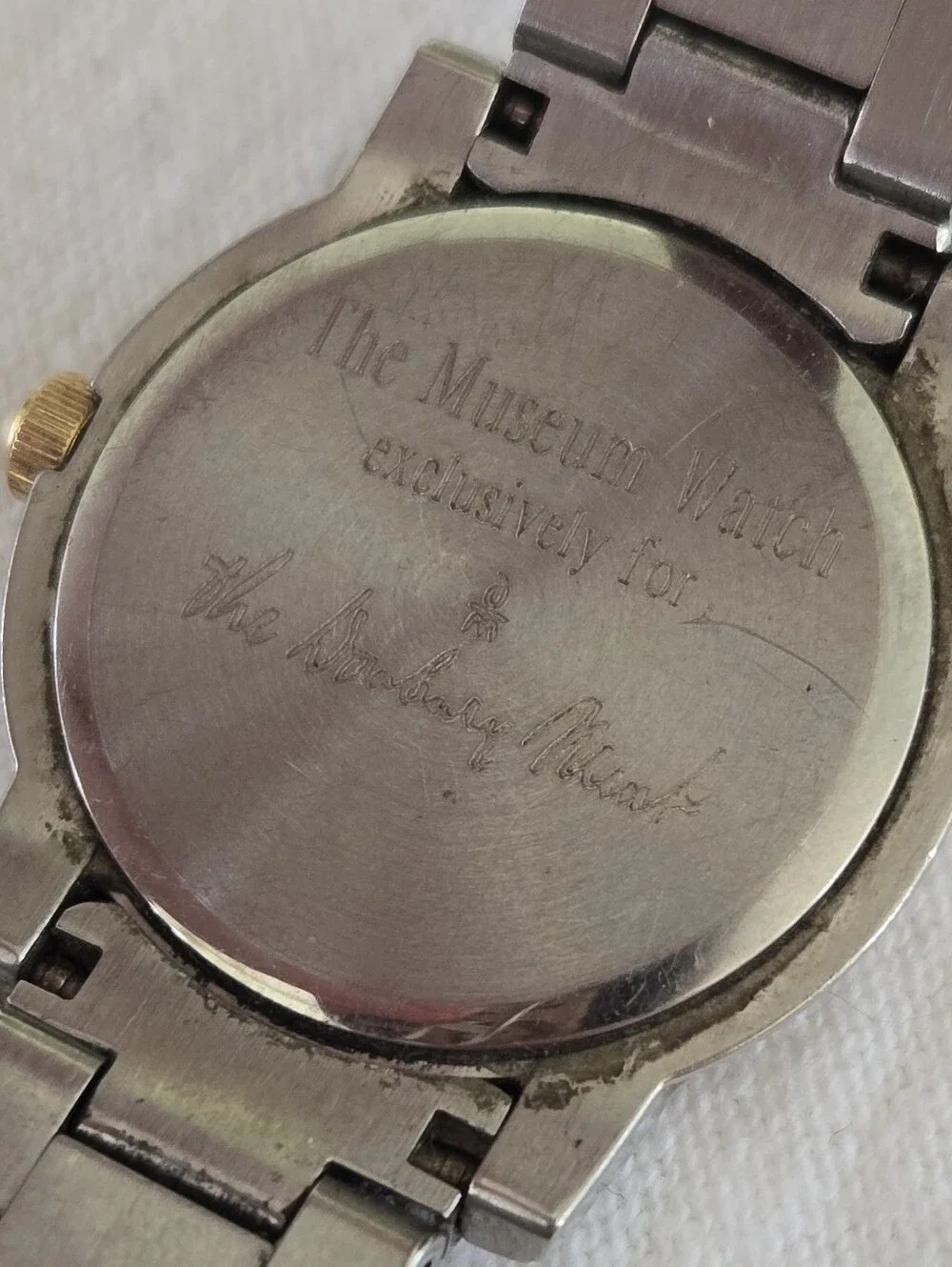 Museum Watch Danbury Mint Two-Tone Gold and Silver Men's Watch with Black Dial